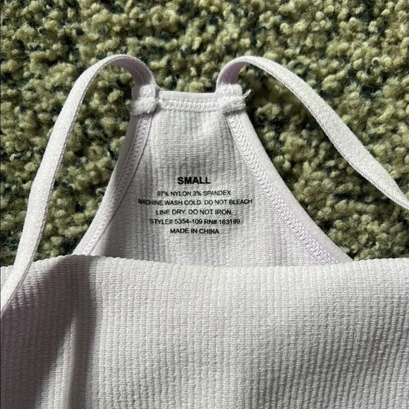 Women's Ribbed Tank Top - Light Purple - Picture 3 of 3